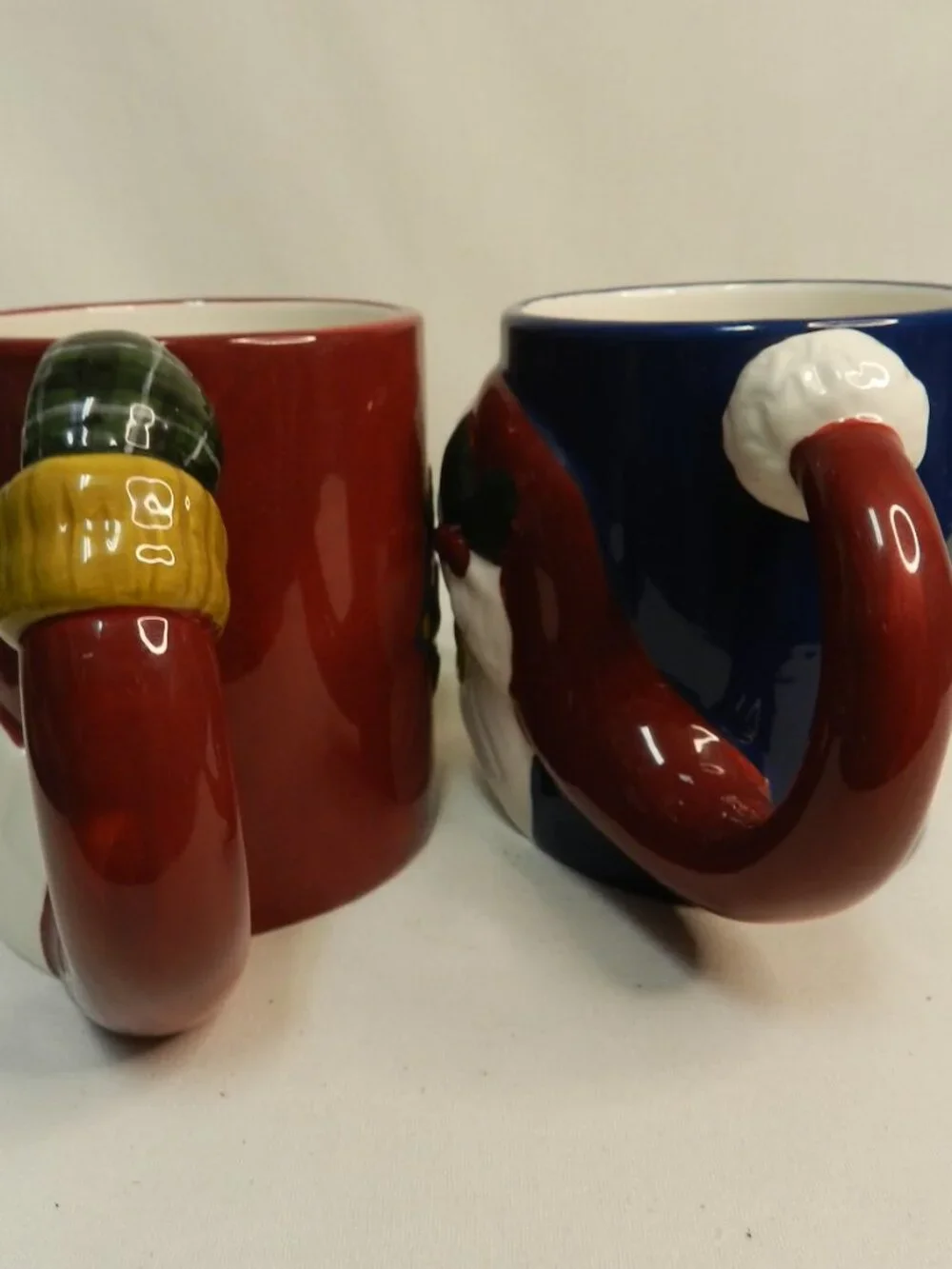 Vintage Christmas Santa & Mrs. Santa Claus Set Pair Mugs Cups Holidays